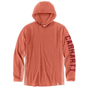 'Carhartt' Men's Force Midweight Hooded T- Shirt - Desert Orange Heather