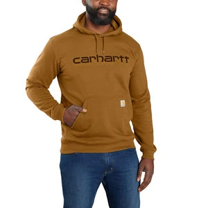 'Carhartt' Men's Rain Defender® Midweight Logo Graphic Hoodie - Carhartt Brown