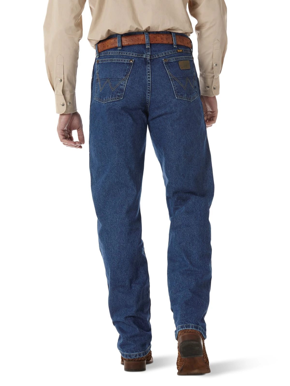 'Wrangler' Men's George Strait Cowboy CutĀ® Relaxed Fit - Heavyweight Stone Denim - Image 2