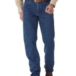 'Wrangler' Men's George Strait Cowboy CutĀ® Relaxed Fit - Heavyweight Stone Denim