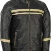 'Highway 21' Men's Motordome Leather Jacket - Antique Black