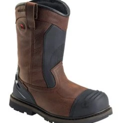 'Avenger' Men's 11" Wellington Internal Met Guard WP - Brown / Black