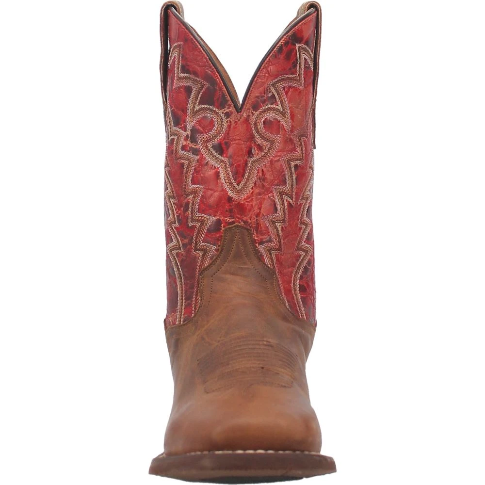 Dan Post Boot Co 'Dan Post' Men's 11" Killeen Western Square Toe - Tan / Red - Image 4
