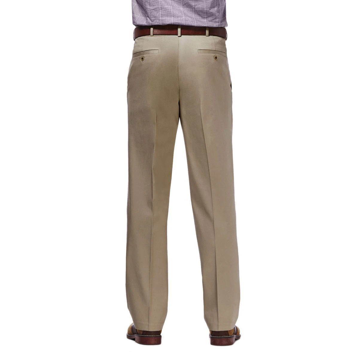 Haggar Clothing Co 'Haggar' Men's Premium No Iron Classic Flat Front - Khaki - Image 2