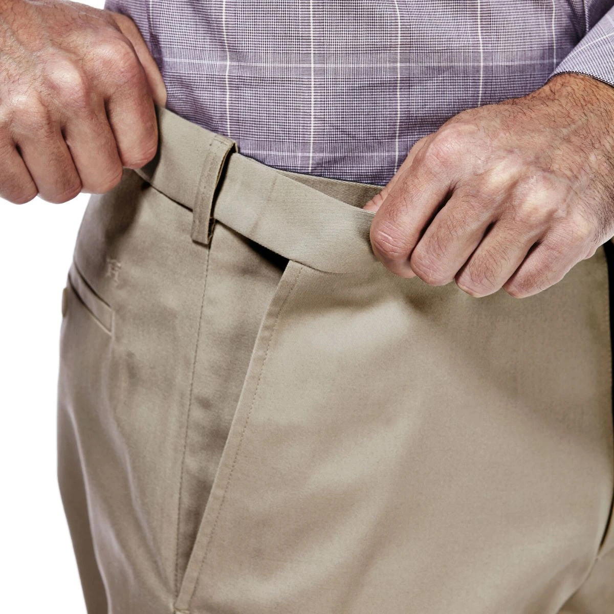 Haggar Clothing Co 'Haggar' Men's Premium No Iron Classic Flat Front - Khaki - Image 4