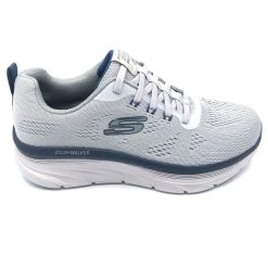 Skechers 'Sketchers' Men D'Lux Walker - Grey / Navy (Wide)
