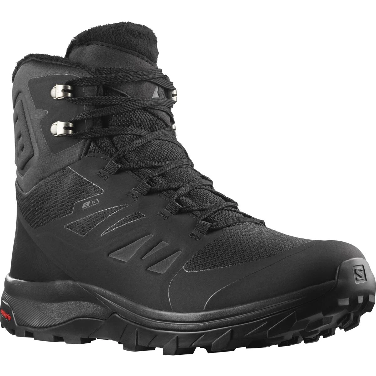 SALOMON USA 'Salomon' Men's 6" Outblast 400GR Thinsulate™ Climasalomon™ WP Winter - Black / Black - Image 4