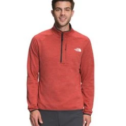 'The North Face' Men's Canyonlands Half Zip - Tandori Spice Red Heather