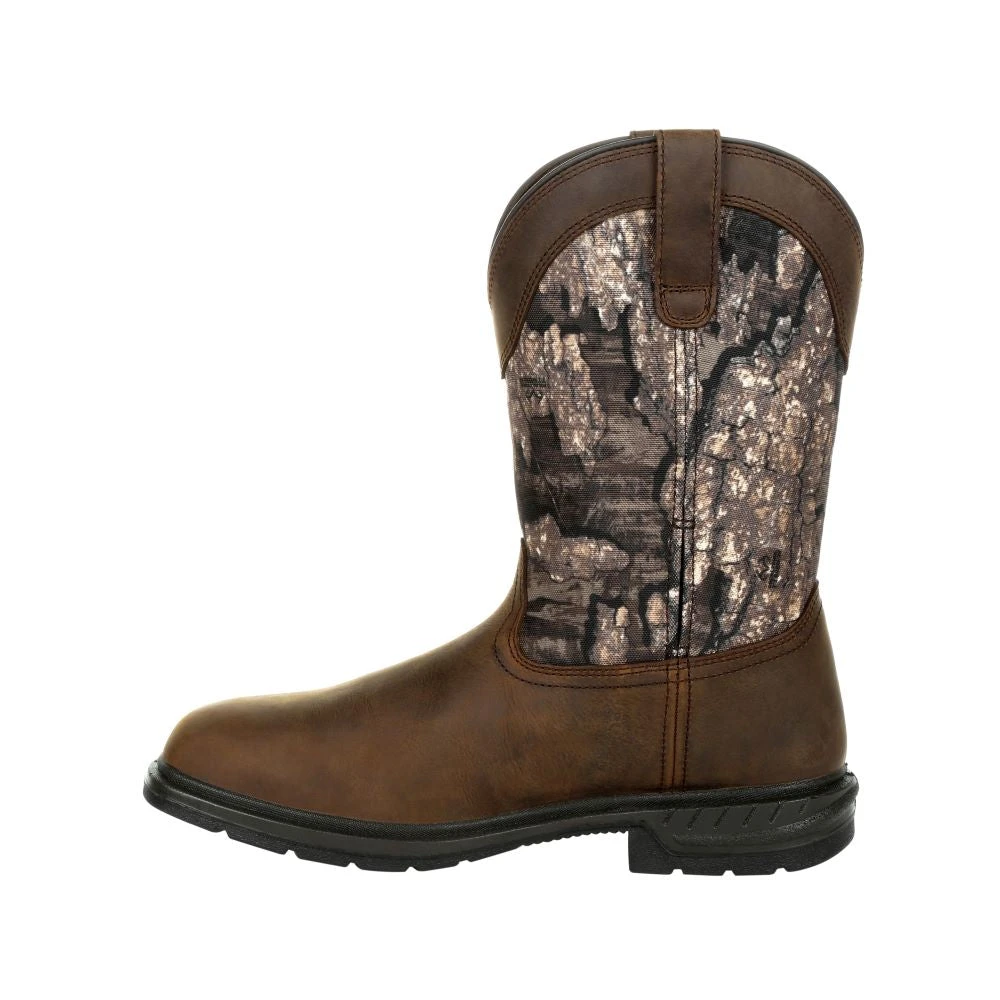 'Rocky' Men's 11" Worksmart 400G WP Western Soft Toe - Realtree Timber - Image 7