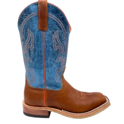 'Anderson Bean' Men's 13" Briar Mad Dog Western Square Toe - Brown / Blue