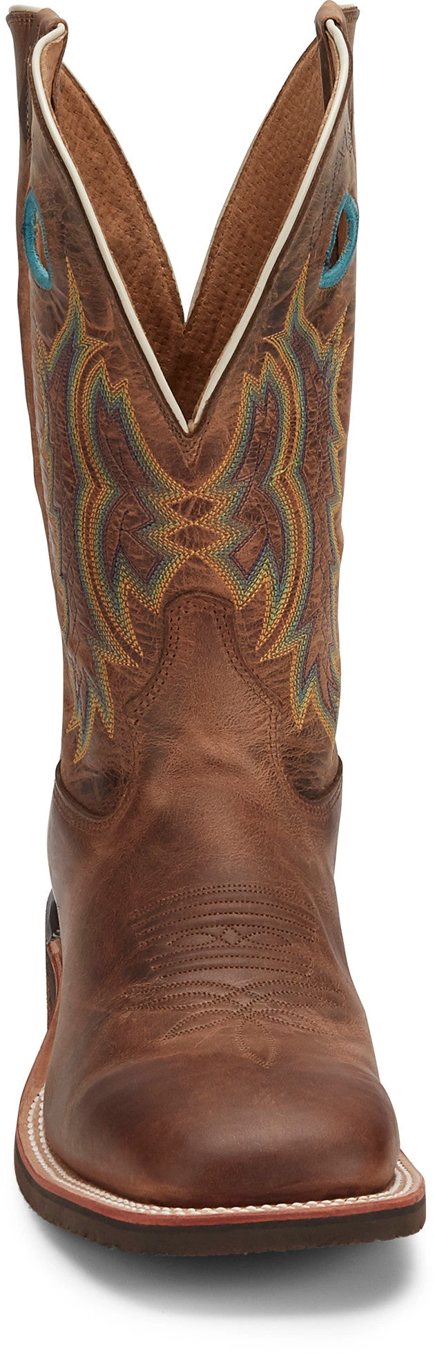 'Tony Lama' Men's 11" Americana Creedance Western - Brown / Turquoise - Image 4