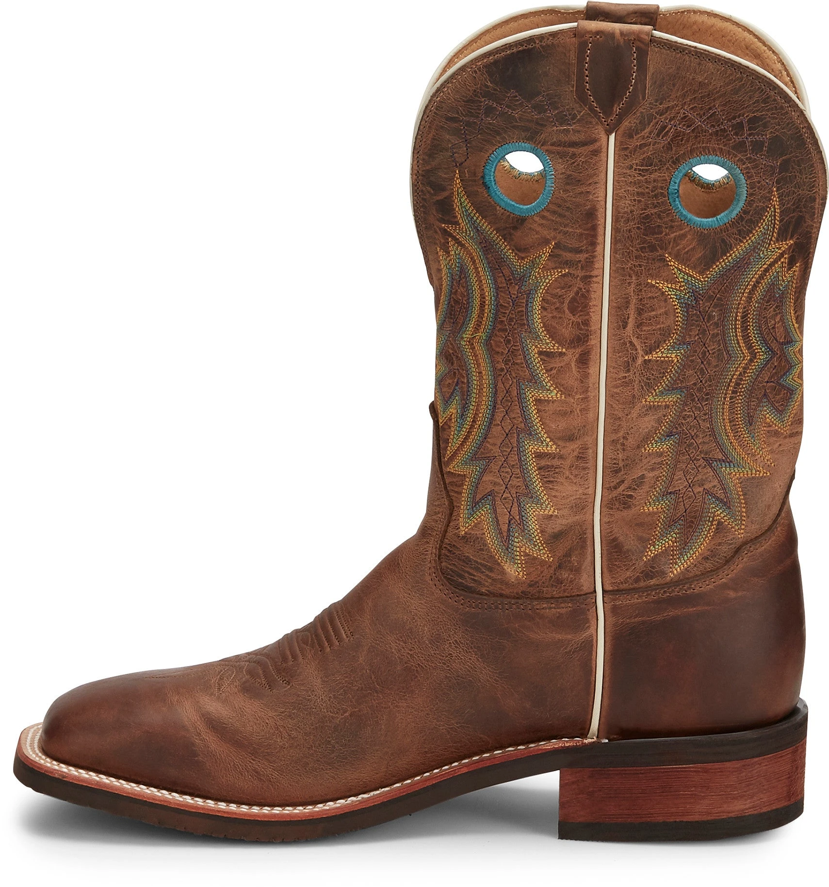 'Tony Lama' Men's 11" Americana Creedance Western - Brown / Turquoise - Image 8